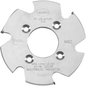 P-System fresa CNC, DP (diamante), Ø100.4×7×Ø35 mm, Z3, NL 4×Ø5.5×Ø50 mm