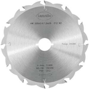 Tanga Delta sierra, HW (metal duro), Ø200x2.4xØ22 mm, Z12, sistema de sujeción rápida