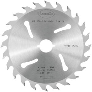 Tanga Delta sierra, HW (metal duro), Ø200x2.4xØ29 mm, Z24, sistema de sujeción rápida
