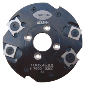 Cabezal para engalletadora, HW (metal duro), Ø100x4xØ22 mm, Z4+V4, WS, NL 4 sin cubo